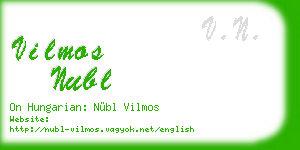 vilmos nubl business card